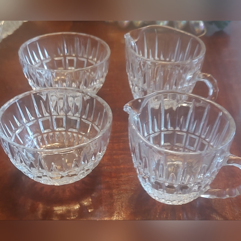 Crystal Clear Glass Bowl and Pitcher Set